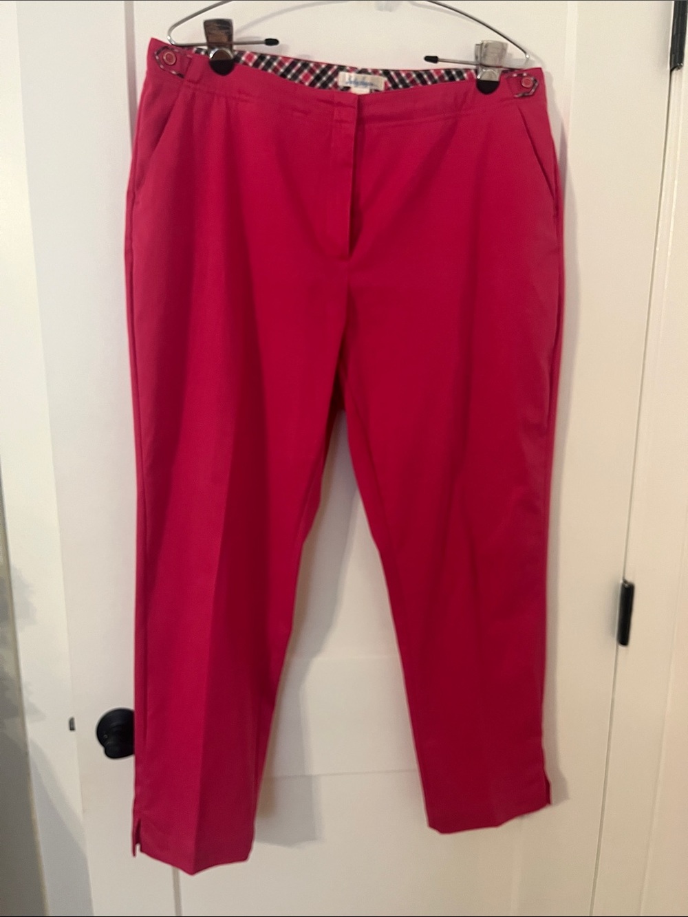 Lady Hagen Hot Pink Straight-Leg Dress Pants